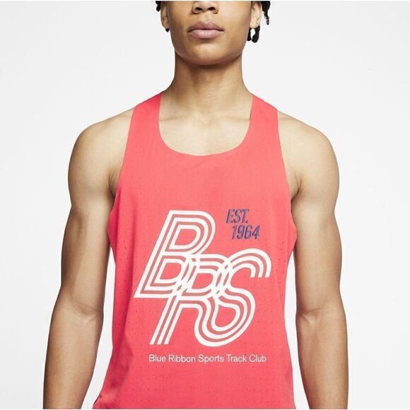 Nike Aeroswift Blue Ribbon Sports BRS Running Tank Top Singlet Red Blue White S - Picture 1 of 5